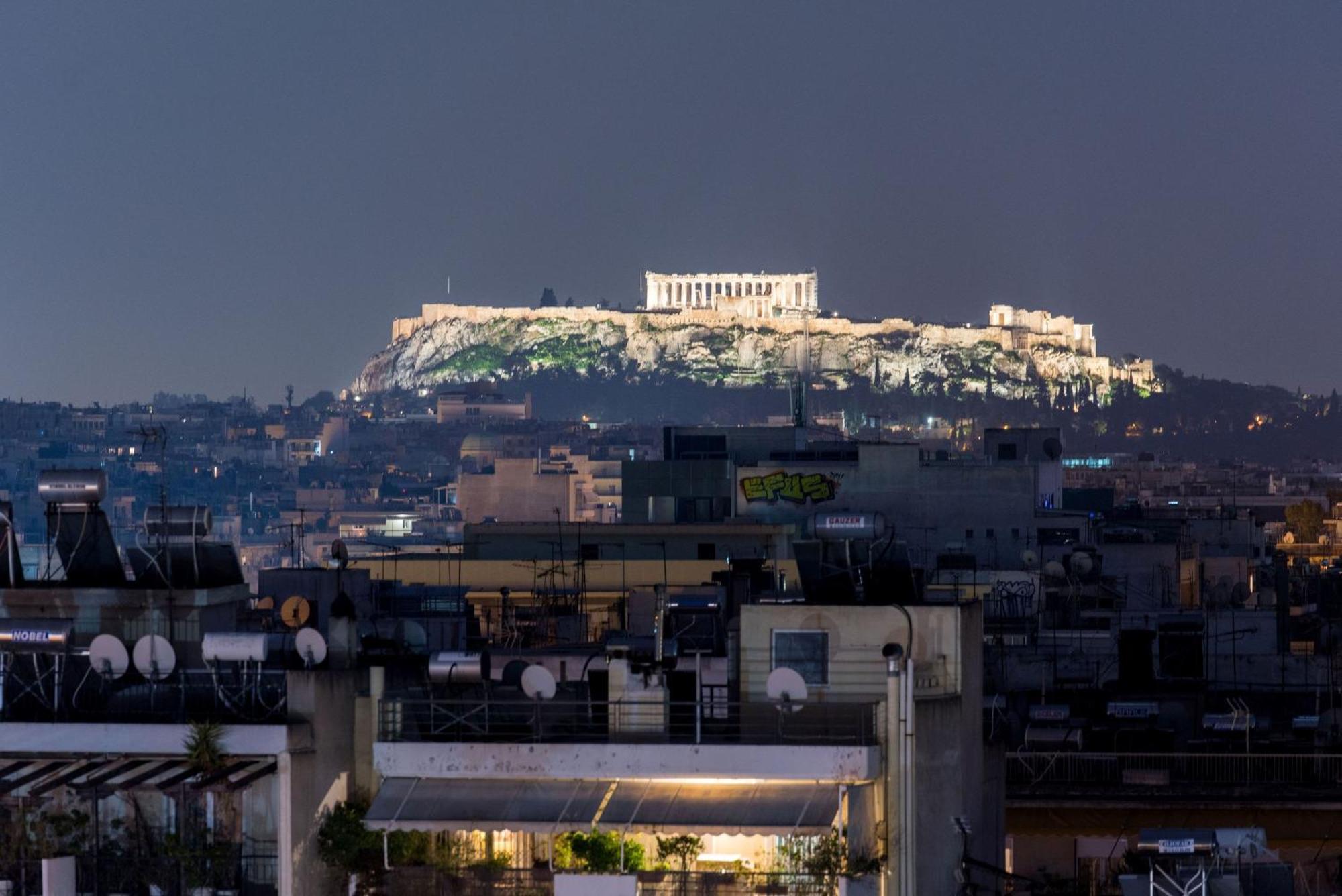 Athens & Acropolis View 7Th Floor Apartment Luaran gambar